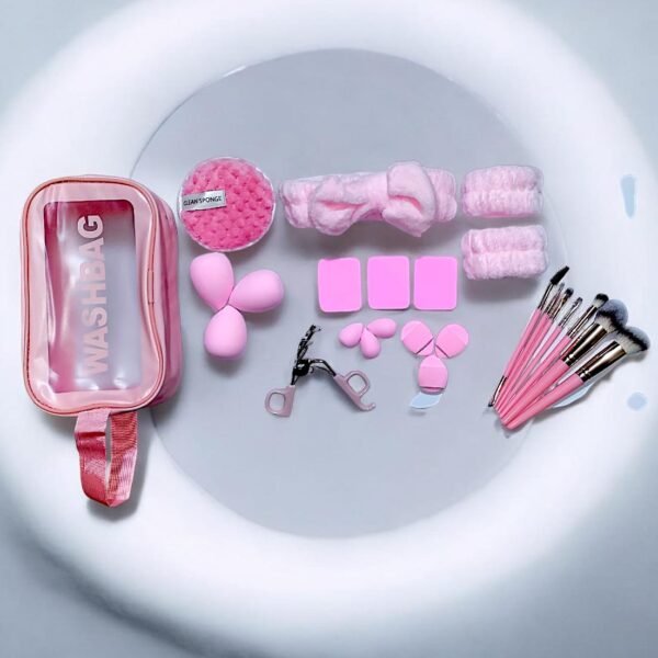 4aed5cf7e16cd119c4f0f3c36b49d6bb Multipurpose Travel Makeup Kit with Brushes, Beauty Blenders and Accessories Set ~ Random Color