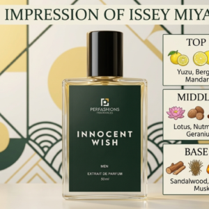 4afbdfd75b6a8b7710f52d4fe5cccb29 Innocent Wish – Impression of Issey Miyake | Woody Aquatic Extrait de Parfum for Men | 50ml with Premium Box & Carry Bag