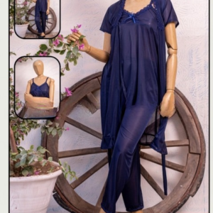 4b2c28674b078b66db52d6f9699f865b Luxury Silk 3-Piece Nightwear Set for Women – Free Size – Premium Satin Robe & Pajama Suit (SKU: R-015)
