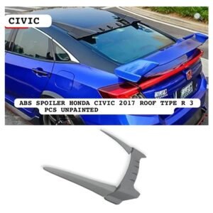 ABS Spoiler for Honda Civic 2017 – Roof Type R Style 3-Piece Unpainted