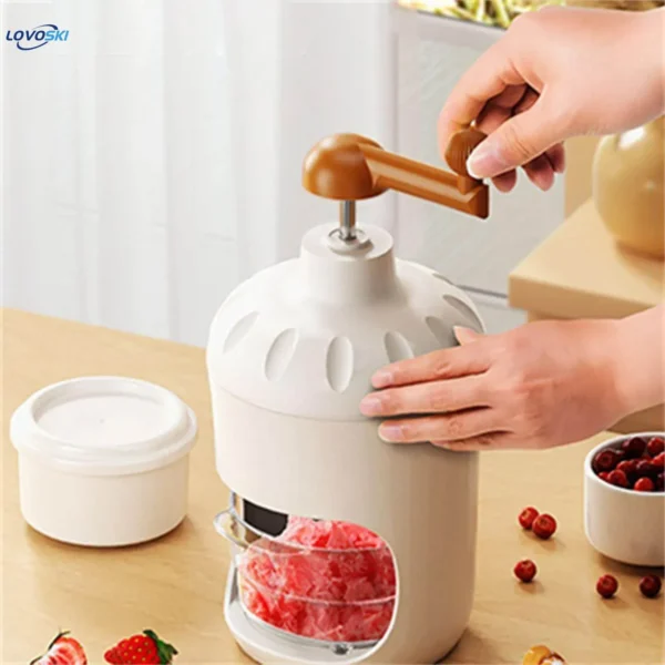 4c2c9fd4057eea35113a658a373fb44a Portable Manual Ice Shaver Machine & Snow Cone Maker | Hand-Crank Slushie Maker with Stainless Steel Blades for Home Kitchen & Camping