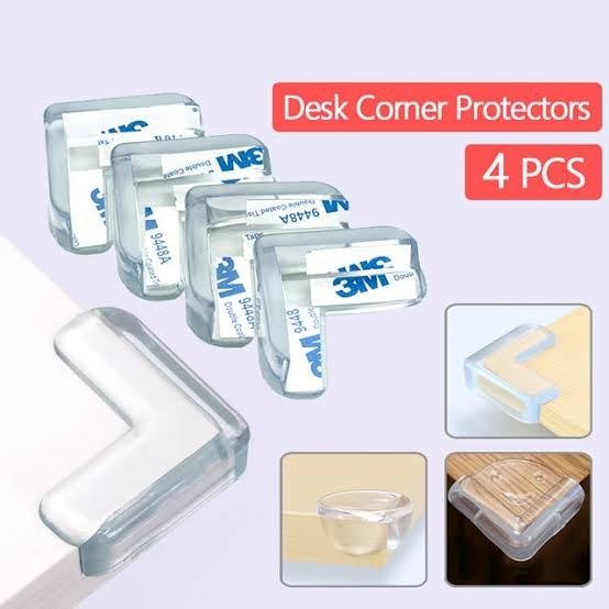 4d02e1ef662675d37b7132a81d8b8137 4pcs Table Corner Protector - Child Safety Transparent Silicon Furniture Corner Protectors Self-Adhesive Edge Guard For Baby Proofing Home