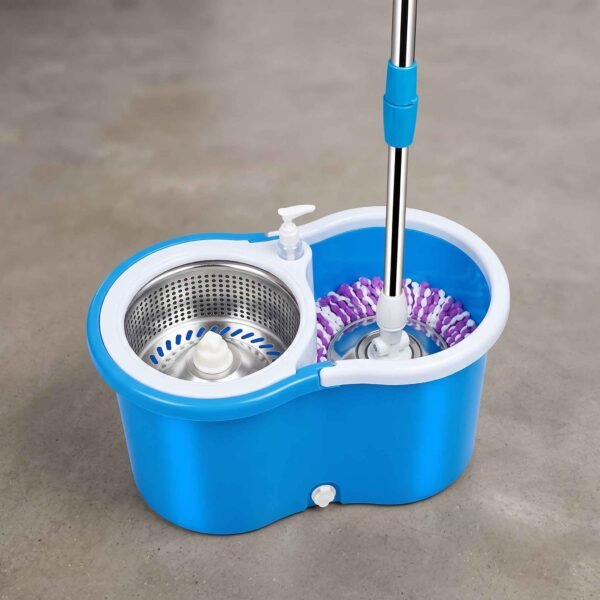 Easy Spin Magical Mop Set with Steel Bucket | 360 Degree Rotating  Mop Head | Home & Office Floor Cleaning Tool