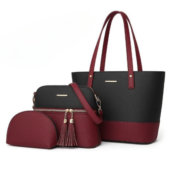 3 Piece Tote Handbag Elegant Design Premium Quality Smooth Finish Easy Carry For Daily Fashion Needs