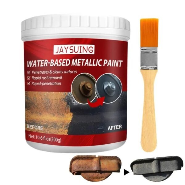 51f9e474a2421676b2a57ea557458944 Rust Paint Metallic Paint Anti Rust Protection Coating For Removing Rust From Metal - Random Color (With Brush 300gm)