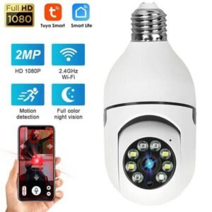 5337b76e644fa6980573fb39eba9248b Speed-x SP-E27 Bulb Camera 1080P Wifi 360 Degree Panoramic Night Vision