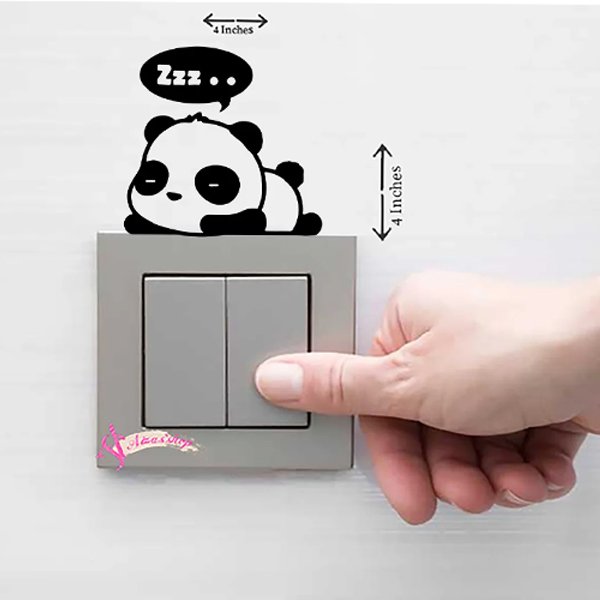 53724ef8c16bc5da2e29c90817a9267f Panda Cute Switch Board Sticker Pvc Water Proof Longlasting Color