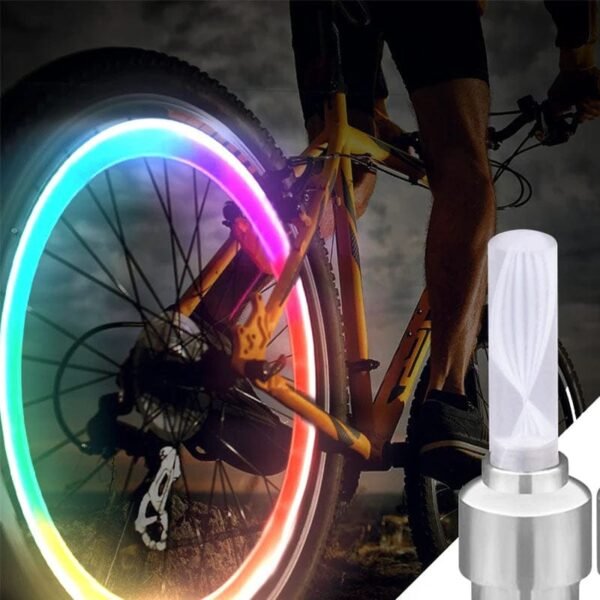 543cbff3b5e00fc7497f55329f946c5e Pack of 2 - Motorbike And Car And Cycle Tire Wheel Motion Sensor LED Lights - Automotive Accessory (Random Color)