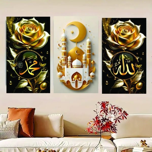 Set of 3 Premium Wall Art Photo Tiles – Modern Home Decor Sets 8x11