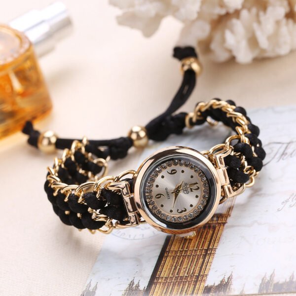 55ec9f2dc44652912f5209e8f0ee5299 Girls Luxury Stylish Girls Analog Handmade Bracelet Rope Watch - Elegant Timepiece Featuring A Unique Woven Design