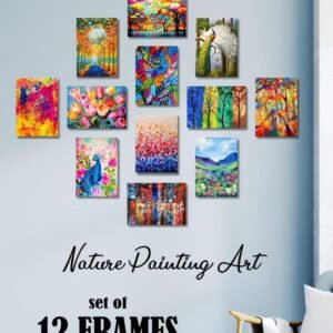 5691ad0ac802a2f4ba2f79bae097ce7d Colorful Nature Themed Canvas Art Prints 12 Pcs Set Wooden Sticky Tiles 5x7 Inches Easy Mounting