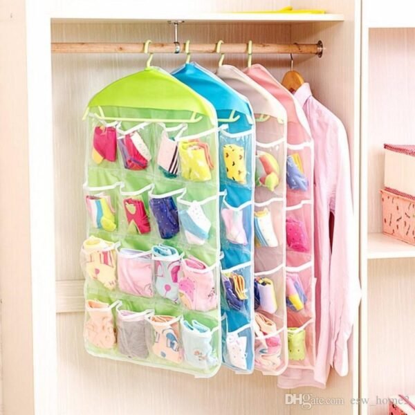 59e06cce8d2d5e5089d6ae96a5e5448a 16-Pocket Multifunction Hanging Storage Bag | Door & Wall Mounted Closet Organizer | Random Colour