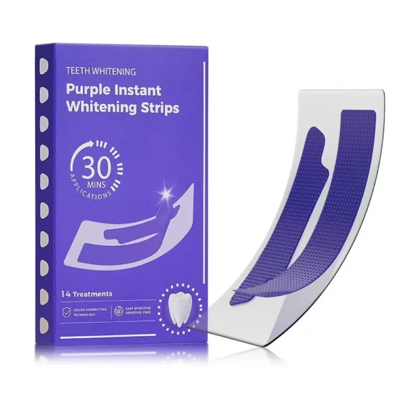 5a57429a3ee6f9bc384b92b538b7fe13 Purple Instant Teeth Whitening Strips (14 Treatments)
