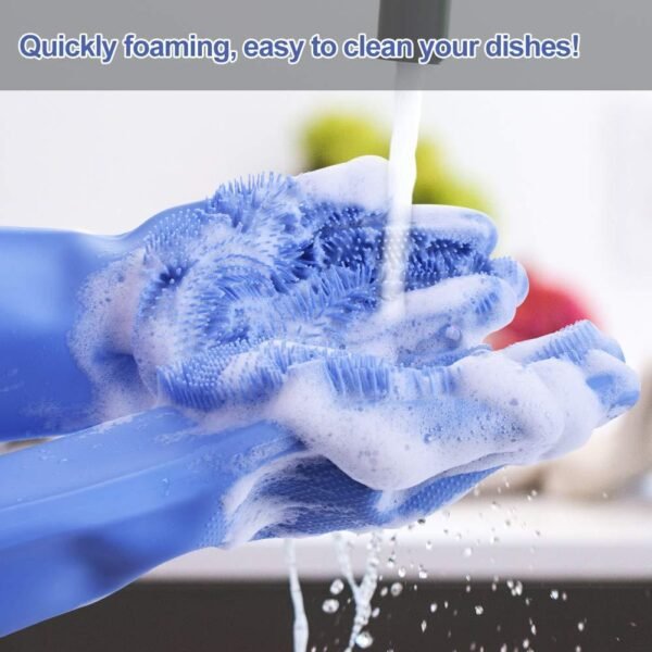 5bdf808906c78d1d229f0ec93a435273 Silicon Washing Gloves High Quality Big Size - Household Accessory Designed For Cleaning And Washing Routine (Random Color)