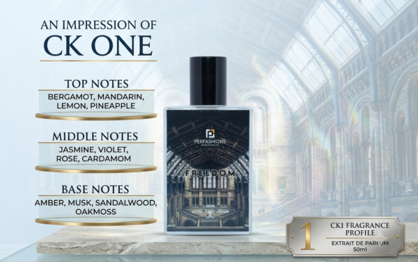 5be55f47d1d470d13c0931401c4e9608 Freedom – Impression of CK One | Citrus Aromatic Extrait de Parfum for Men & Women | 50ml with Premium Box & Carry Bag