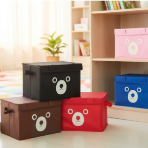Bear Storage Box For Clothes Designed As A Storage Box Suitable For Holding Clothes (Random Colors)