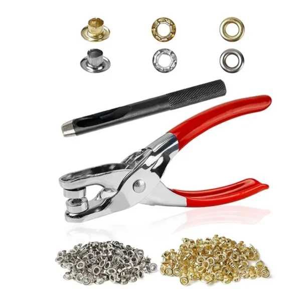 5c43a39bd202adbe16b12b8aa2fdf7b7 Hand Press Button Plier – Heavy Duty Metal Body with 50 Snap Buttons | Manual Fastener Tool for Tailoring - With Lock
