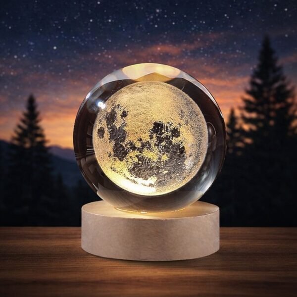 5c459aa76c451aff7256f3c726adbb2e 3D Galaxy Crystal Ball Lamp with Wooden LED Base – Decorative Night Light (Only Moon Shape)