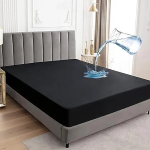 5d15343eda0902b5e28d0789f5c930a8 King Size Waterproof Mattress Cover | Breathable, Soft, Noiseless, And Dustproof Protection For Ultimate Bed Comfort And Hygiene (Random Color)