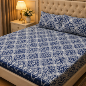3D Crystal Cotton 3 Piece Bedsheet Set - Home Textile Product Designed (AY0010025)