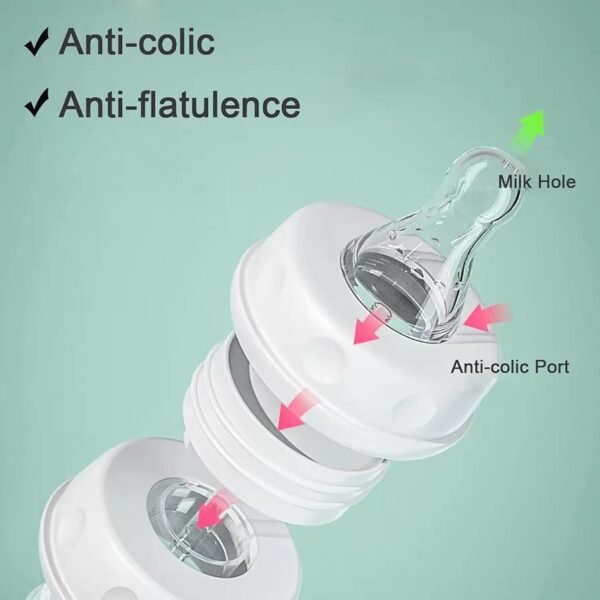 5e27870b29e2c8c69d0b1048b51ae874 Hands-Free Baby Feeding Bottle with Pacifier & Cleaning Brush 300ml – BPA Free Food Grade