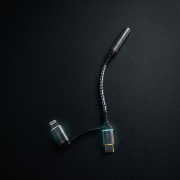 5ef7d0ba8b2eb6e5a8bbc521056bc9fb Original 2-in-1 Type-C and Lightning to 3.5mm Headphone Jack Adapter Dual Connector Handfree Audio Converter Direct Plug and Play No Bluetooth Required