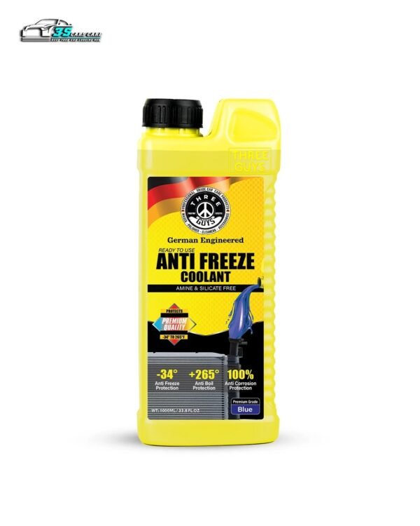 5f750d47f69619ecefd0e6813731ac80 THREE GUYS Antifreeze Coolant Blue – Premium Grade HOAT Coolant | Long-Life Radiator Fluid | Engine Overheat & Freeze Protection | Ready-to-Use Formula (1000) ML