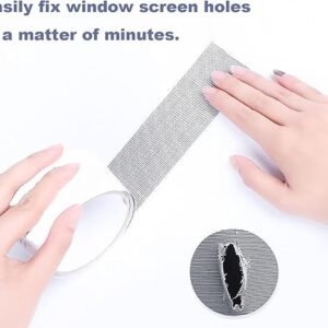 Mesh Roll Tape Window Screen Repair Patch – Strong Self-Adhesive Fiberglass Mesh, Easy DIY Screen Repair Tape for Windows & Doors (2 Meter)