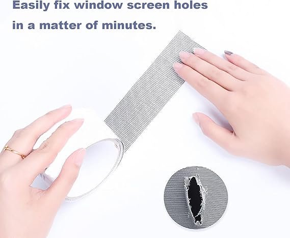 61ZdAHoBPOL._AC_SX569_ Mesh Roll Tape Window Screen Repair Patch – Strong Self-Adhesive Fiberglass Mesh, Easy DIY Screen Repair Tape for Windows & Doors (2 Meter)