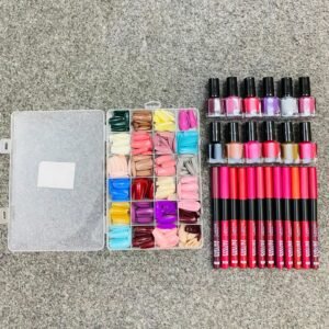 62c56279c1b1ea39ce743a45120ff215 576 Pcs Artificial Nails Set with Free Glue + 12 Peel Off Nail Paints + 12 Jumbo Pencils Combo Pack for Girls & Kids