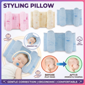 637ffbdc50adca8376b31b6e1ce3930a Adjustable Newborn Baby Head Shaping Pillow | Prevents Flat Head | Soft & Comfortable Support ( Random Color and Design )