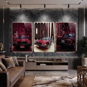 6532c99636db279cdf78b3a833a3f7d9 Set of 3 Premium Car Wall Art Photo Tiles – Home Decor Accessory Designed For Interior Styling And Daily Living Space Routine - Size: 8x11