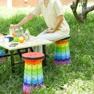66229fc75fcd0c6b8db983fe178674a8 Portable Telescoping Stool, Folding Stool Lightweight & Sturdy, Retractable Telescopic Stool For Gardening, Camping, Travel, Fishing, Hiking And Bbq(Multi Color)