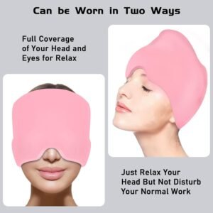 663c4cdf48df00f0a76f3e5b84b691fb Migraine Relief Cap With Box - Instant Headache Relief Hat Reusable Gel Cap For Migraine Pain Relief Wearable Hot Cold Therapy Therapy (Random Color)