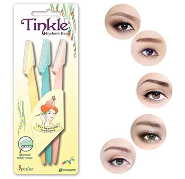 669b33f3da3db0723b40e78dd26b0605 Pack of 3 - Tinkle Eyebrow Razor Easily Remove Hair For Women - Personal Grooming Tool Designed For Facial Hair Removal And Smooth Skin Maintenance Routine