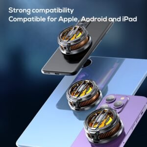 66efb04cfef5924dac1368cf50ecc3dd MEMO CX07 Pro Mobile Cooling Fan 25W Semiconductor Phone Cooler – Fast Cooling Gaming Radiator for Android & iPhone ~ Magnetic Support