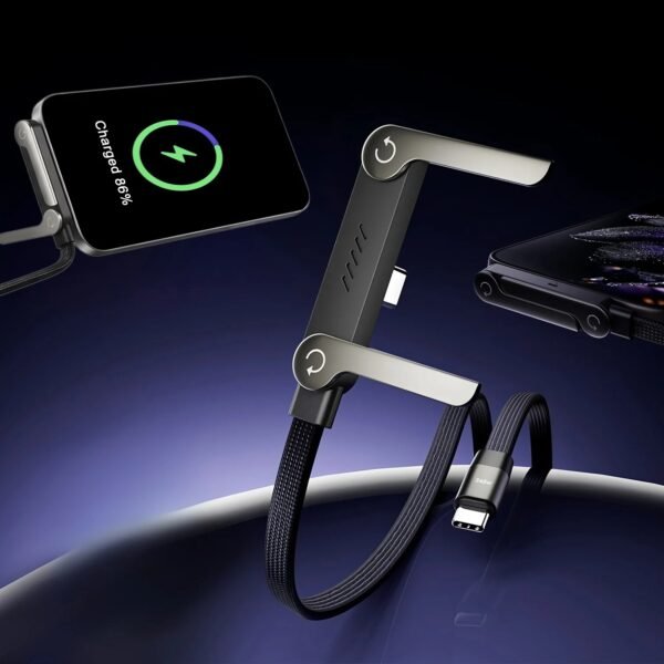 66f1cbf8363fb452c42f91ebc7f67587 240W Folding Phone Holder With Right Angle Fast Charging Cable - Electronic Accessory Designed For Device Support And Daily Charging Routine