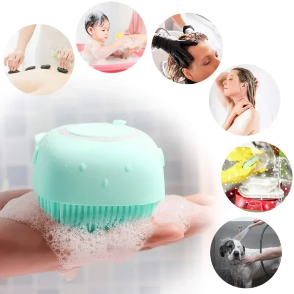 67374c400e8c62181528c9818c323cae Silicone Bath Body Brush | Exfoliating Scrub with Soap Dispenser | Ultra Soft Shower Sponge & Massager | Random Colour