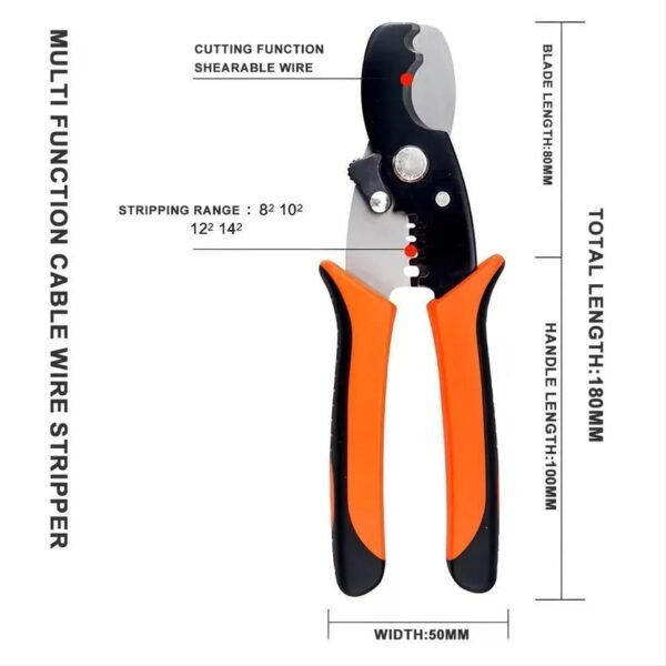 68a4eb0deba43cc0235e3883c8afe2f3 Stainless Steel Wire Cutter Cable Stripper Plier With Multicolor Handle For Household Use (Random Color)