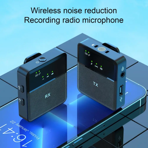 695697506269e23a79496574aaaeeda2 SX9 Wireless Microphone For Android, PC, Laptop, Tablet & Camera | 360° Noise Reduction HD | Long Battery Life Vlog & Live Recording Mic