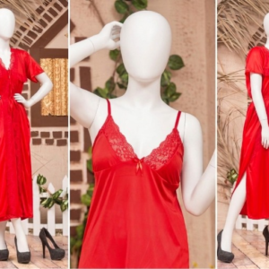 69cd1dfc037aa5b212ae5b732df83541 2 PCs Silk Splendor Satin Nightwear Set – Elegant & Comfortable Sleepwear SKU R-003 Free Size