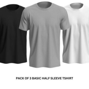 6a4d375a53b847639247aa9ba86f7bcd Pack of 3 Premium Half Sleeves Round Neck Plain Color T-Shirts for Men & Boys – Soft Comfortable Fabric
