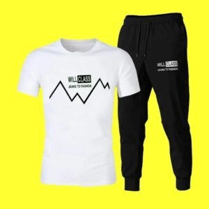 6ca7d38e0b7313428becbfe744a6d08f Black Trendy Markhor Printed Track Suit for Men & Boys | Soft & Comfortable Summer Wear | Lightweight Breathable Fabric