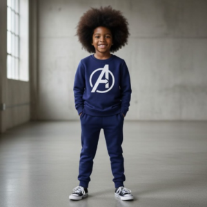 Avenger Printed Sweatshirt & Pajama Trouser Tracksuit for Kids | Winter Warm Fleece Clothing Set Outfit for Boys & Girls | FOR BABY AND KIDS