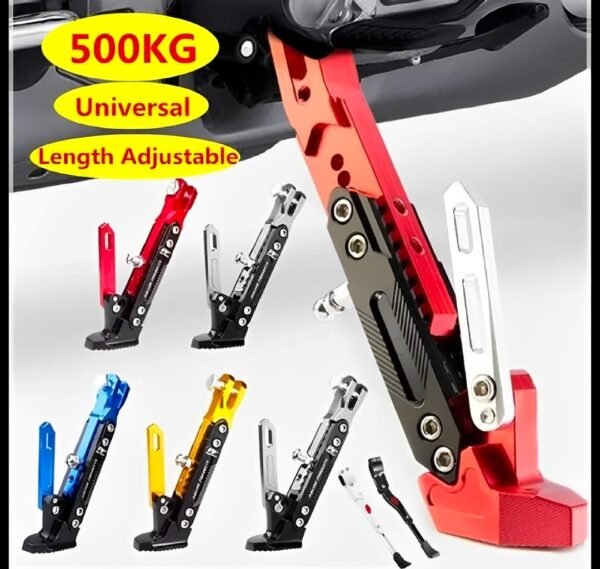 Universal Adjustable Aluminum Motorcycle Kickstand – CNC Side Stand