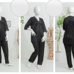 70b70e697fa28405d9fcbc419c3ba24e Women’s Luxury Silk Satin Pajama Set with Elegant Lace Trim SKU R-010 Free Size