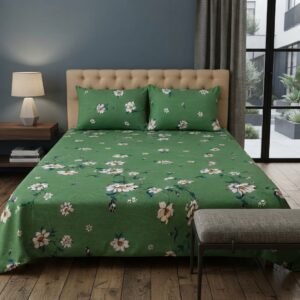 720a09d8133a0048effee04d77561c4d 3D Crystal Cotton 3 Piece Bedsheet Set - Home Textile Product Designed For Bedding Purpose (AY0010028)