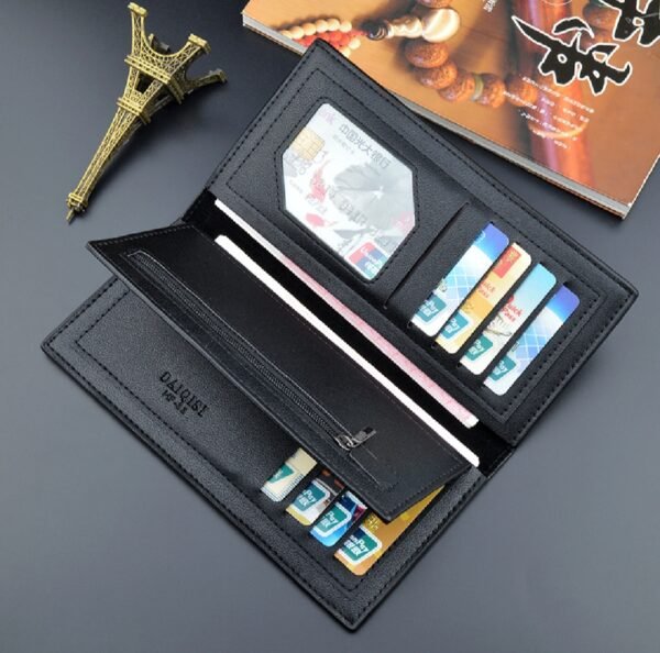 72154ec9bee5f40663c0df9be469d4b0-1 Modern Touch Long Wallet – Stylish Organizer with 14 Card Slots & Zipper Pocket