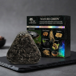 74c93ad9737d53ab3d9036c4ef0ac631 Nature Green Black Ganoderma Hair Darkening Soap - Herbal Cleansing Bar For Natural Hair Color Maintenance And Scalp Health - 130g