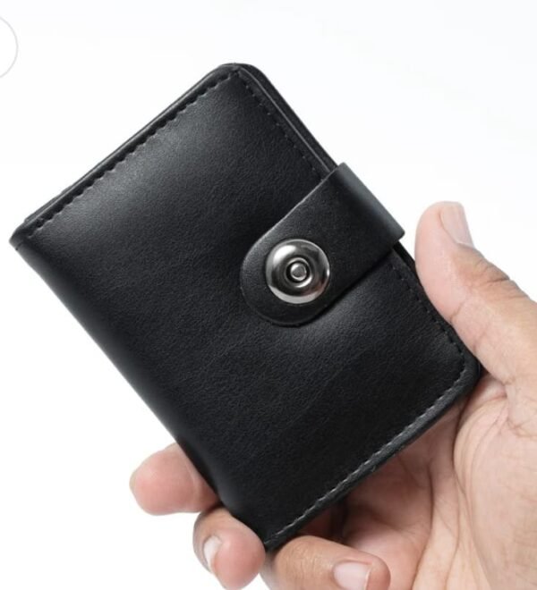 7614b832dd84cbd44960e1864181bf88 Leather Wallet for Men & Boys | Slim Bifold Design | 5 Card Holders + 1 Main Compartment | Magnetic Button Closure